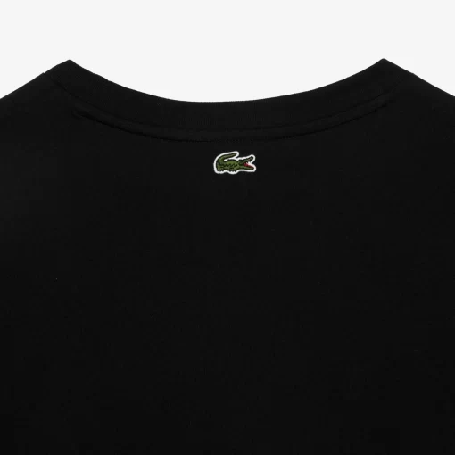 T-Shirt En Jersey De Coton Imprime | Lacoste Discount