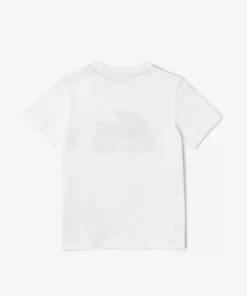 T-Shirt Enfant Avec Imprime Contraste En Coton Biologique | Lacoste Cheap