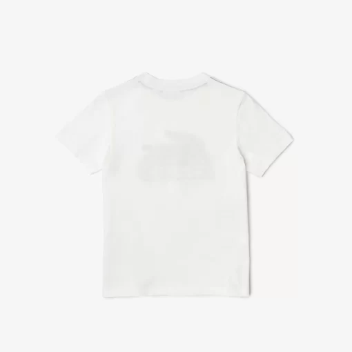 T-Shirt Enfant Avec Imprime Contraste En Coton Biologique | Lacoste Cheap