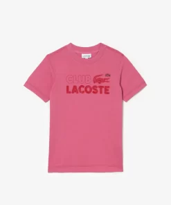 T-Shirt Enfant Avec Imprime Et Marquage En Coton Biologique | Lacoste Flash Sale