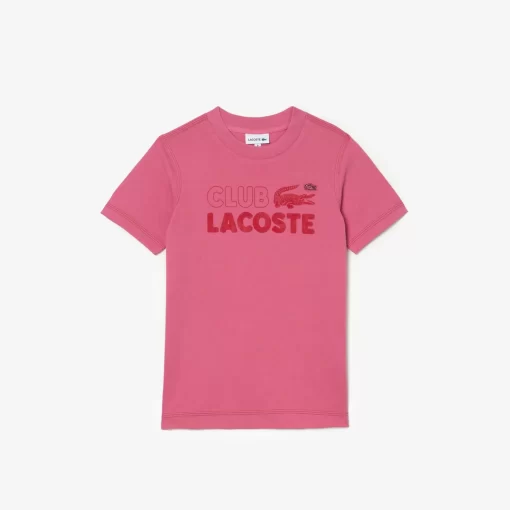 T-Shirt Enfant Avec Imprime Et Marquage En Coton Biologique | Lacoste Flash Sale