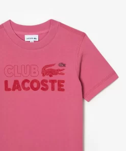 T-Shirt Enfant Avec Imprime Et Marquage En Coton Biologique | Lacoste Flash Sale