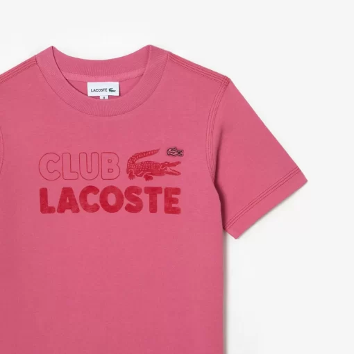 T-Shirt Enfant Avec Imprime Et Marquage En Coton Biologique | Lacoste Flash Sale