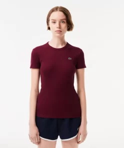 T-Shirt Femme Slim Fit En Coton Biologique | Lacoste Cheap