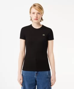 T-Shirt Femme Slim Fit En Coton Biologique | Lacoste Fashion