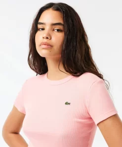 T-Shirt Femme Slim Fit En Coton Biologique | Lacoste Cheap