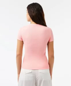 T-Shirt Femme Slim Fit En Coton Biologique | Lacoste Cheap