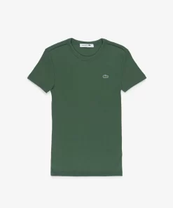 T-Shirt Femme Slim Fit En Coton Biologique | Lacoste Fashion