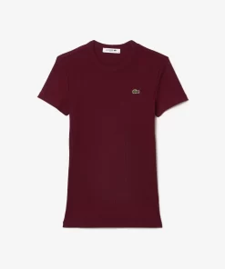 T-Shirt Femme Slim Fit En Coton Biologique | Lacoste Cheap