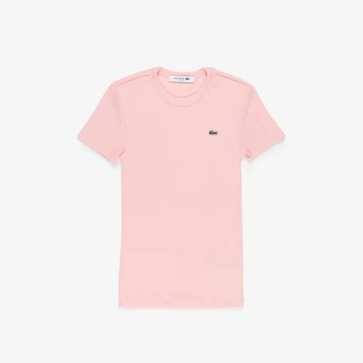 T-Shirt Femme Slim Fit En Coton Biologique | Lacoste Cheap