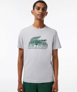 T-Shirt Homme Imprime En Jersey De Coton | Lacoste Flash Sale