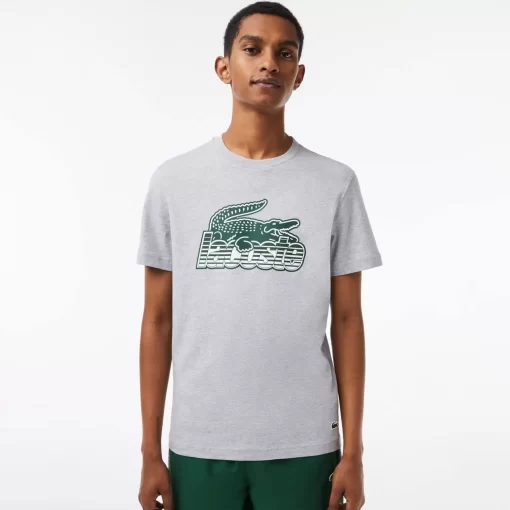 T-Shirt Homme Imprime En Jersey De Coton | Lacoste Flash Sale