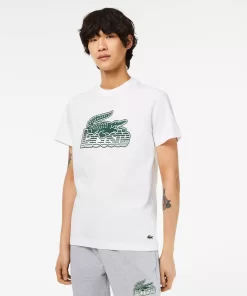 T-Shirt Homme Imprime En Jersey De Coton | Lacoste Flash Sale