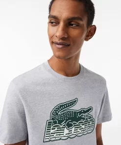 T-Shirt Homme Imprime En Jersey De Coton | Lacoste Flash Sale