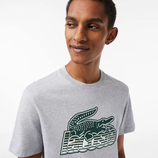 T-Shirt Homme Imprime En Jersey De Coton | Lacoste Flash Sale