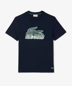 T-Shirt Homme Imprime En Jersey De Coton | Lacoste Cheap