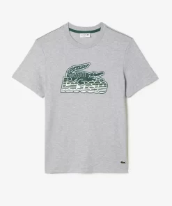 T-Shirt Homme Imprime En Jersey De Coton | Lacoste Flash Sale