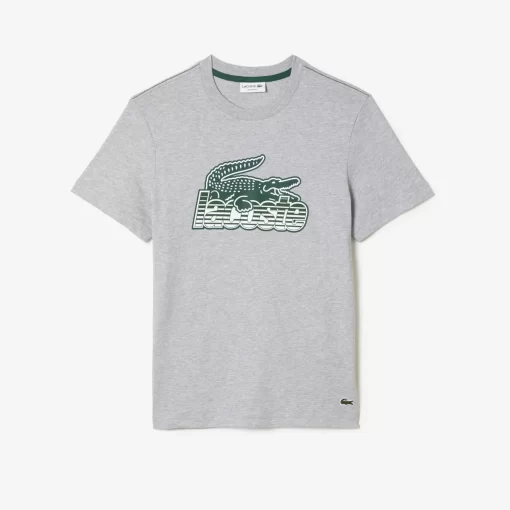 T-Shirt Homme Imprime En Jersey De Coton | Lacoste Flash Sale