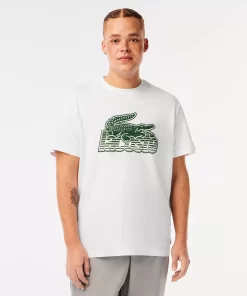 T-Shirt Homme Imprime En Jersey De Coton | Lacoste Flash Sale