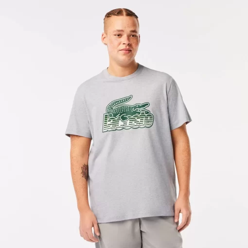 T-Shirt Homme Imprime En Jersey De Coton | Lacoste Flash Sale