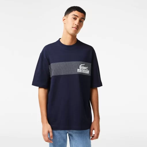 T-Shirt Homme Loose Fit Imprime Inspiration Tennis | Lacoste Cheap