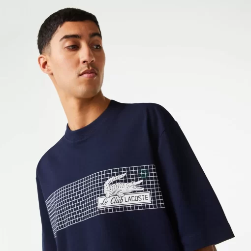 T-Shirt Homme Loose Fit Imprime Inspiration Tennis | Lacoste Cheap