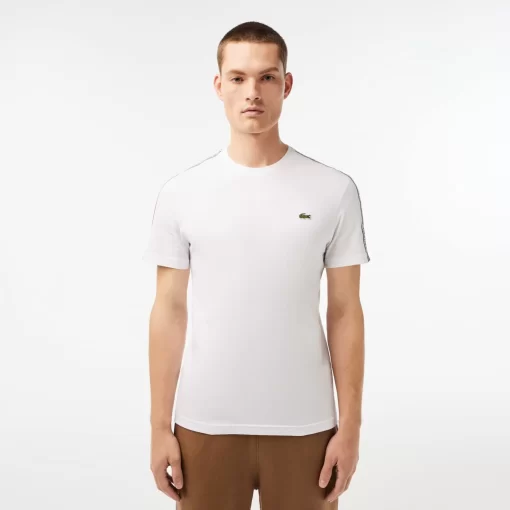 T-Shirt Homme Regular Fit Avec Bandes Siglees Contrastees | Lacoste Flash Sale