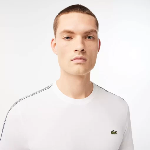 T-Shirt Homme Regular Fit Avec Bandes Siglees Contrastees | Lacoste Flash Sale