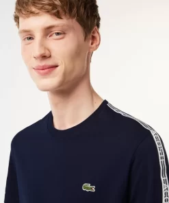 T-Shirt Homme Regular Fit Avec Bandes Siglees Contrastees | Lacoste Online