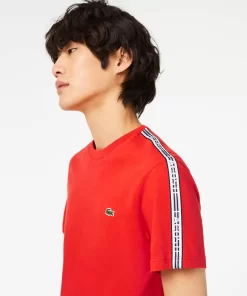 T-Shirt Homme Regular Fit Avec Bandes Siglees Contrastees | Lacoste Shop