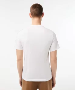 T-Shirt Homme Regular Fit Avec Bandes Siglees Contrastees | Lacoste Flash Sale