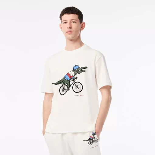 T-Shirt Homme X Netflix En Coton Biologique | Lacoste New