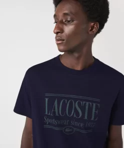 T-Shirt Homme Regular Fit En Jersey Avec Inscription | Lacoste Clearance