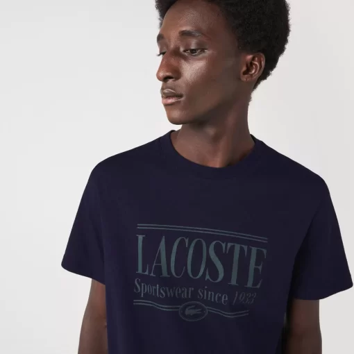 T-Shirt Homme Regular Fit En Jersey Avec Inscription | Lacoste Clearance