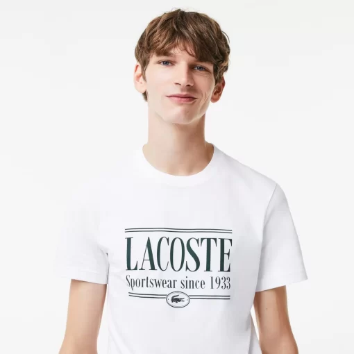 T-Shirt Homme Regular Fit En Jersey Avec Inscription | Lacoste Cheap