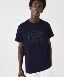 T-Shirt Homme Regular Fit En Jersey Avec Inscription | Lacoste Clearance