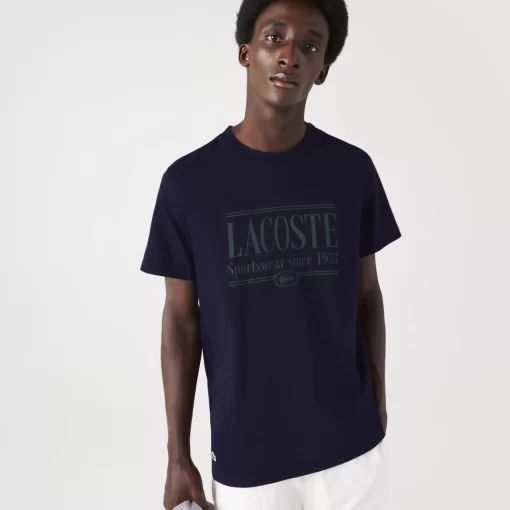 T-Shirt Homme Regular Fit En Jersey Avec Inscription | Lacoste Clearance