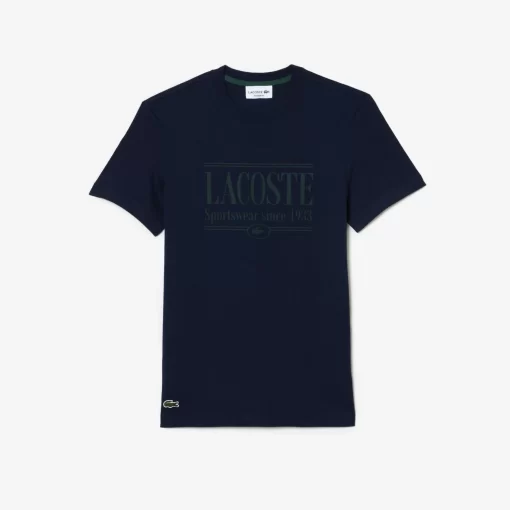 T-Shirt Homme Regular Fit En Jersey Avec Inscription | Lacoste Clearance