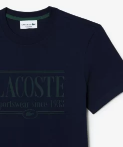 T-Shirt Homme Regular Fit En Jersey Avec Inscription | Lacoste Clearance