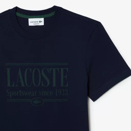 T-Shirt Homme Regular Fit En Jersey Avec Inscription | Lacoste Clearance