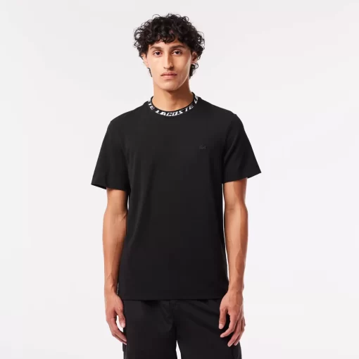 T-Shirt Homme Regular Fit Marquage Sur Le Col | Lacoste Flash Sale