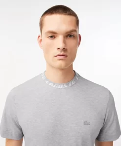 T-Shirt Homme Regular Fit Marquage Sur Le Col | Lacoste Online