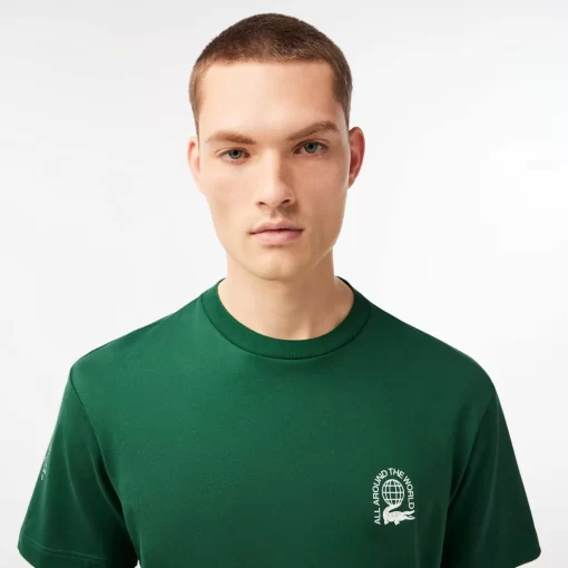 T-Shirt Homme Relaxed Fit En Jersey De Coton Biologique | Lacoste New