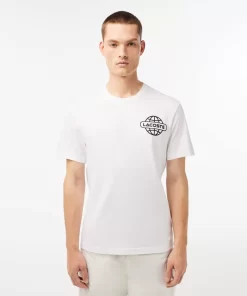 T-Shirt Imprime En Jersey Epais De Coton | Lacoste Outlet