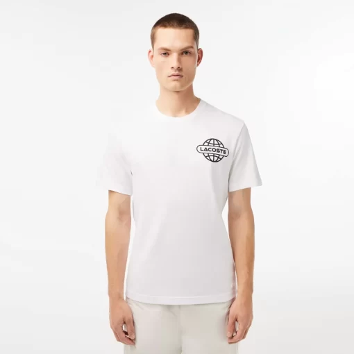 T-Shirt Imprime En Jersey Epais De Coton | Lacoste Outlet