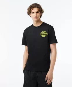 T-Shirt Imprime En Jersey Epais De Coton | Lacoste Outlet