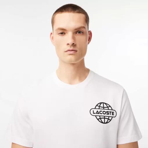 T-Shirt Imprime En Jersey Epais De Coton | Lacoste Outlet