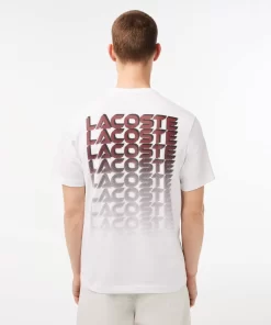 T-Shirt Imprime En Jersey Epais De Coton | Lacoste Outlet