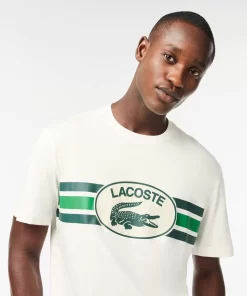 T-Shirt Imprime Monogramme Regular Fit En Coton | Lacoste Flash Sale