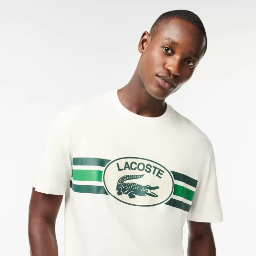 T-Shirt Imprime Monogramme Regular Fit En Coton | Lacoste Flash Sale